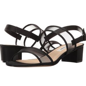NINA Ganice - Women's Mesh Block Low-Heel Hook & Loop Dressy Sandal Shoes